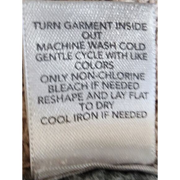 CJ Banks VTG Gray Chunky Knit Crewneck Long Sleeve Sweater Pattern Design W Smal - Picture 9 of 10